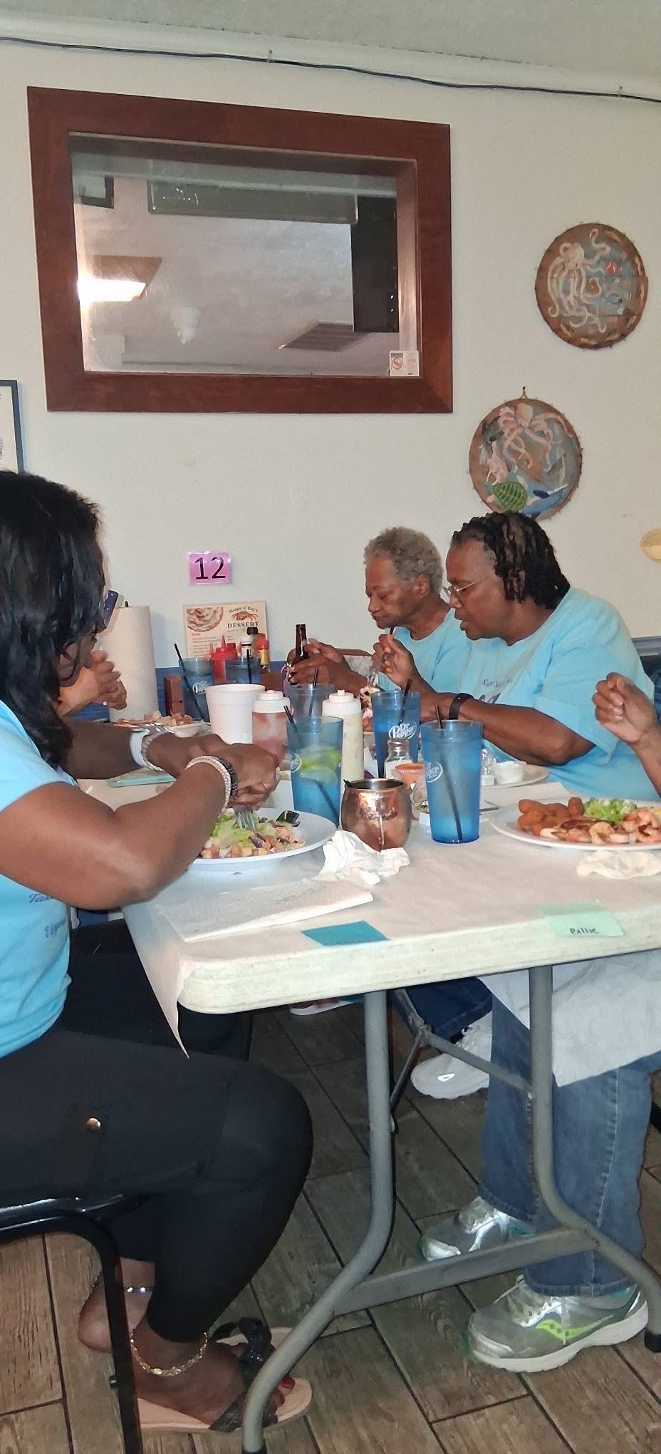S.A.F.E. Sisters sharing a meal together at the retreat