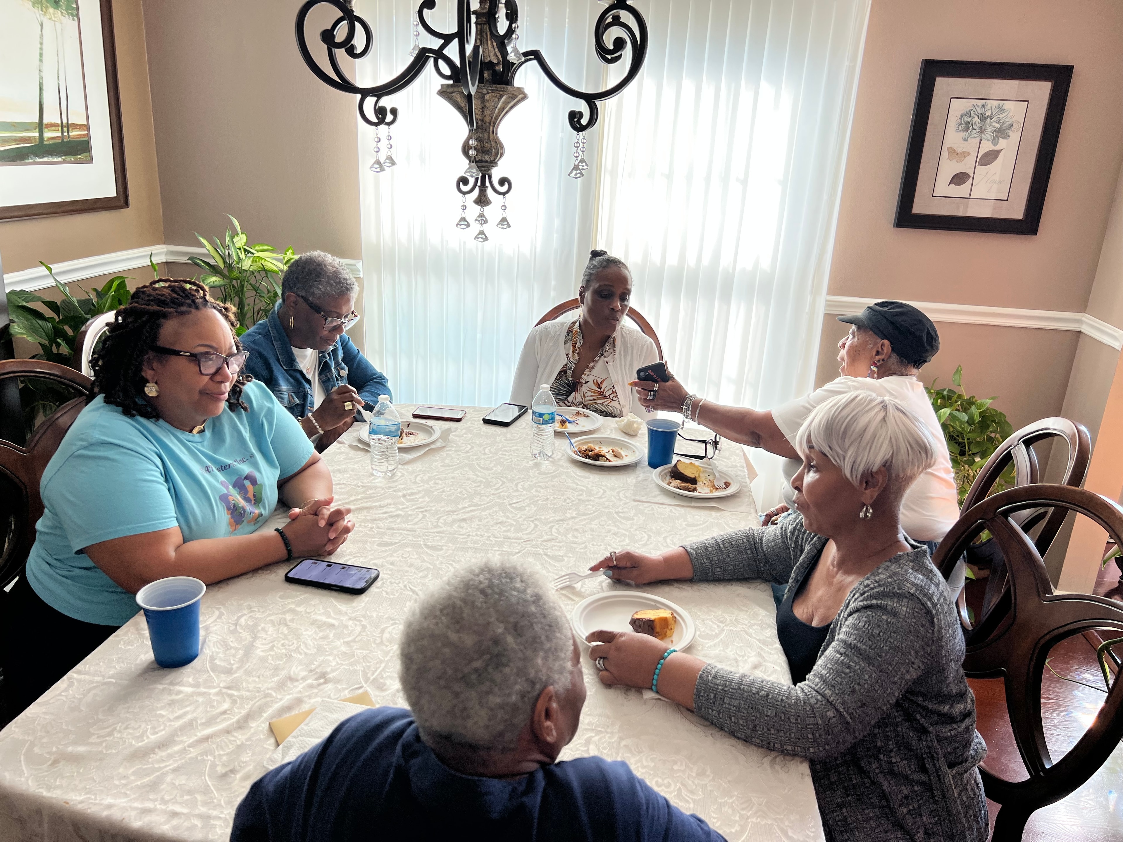 S.A.F.E. Sisters sharing a meal and fellowship